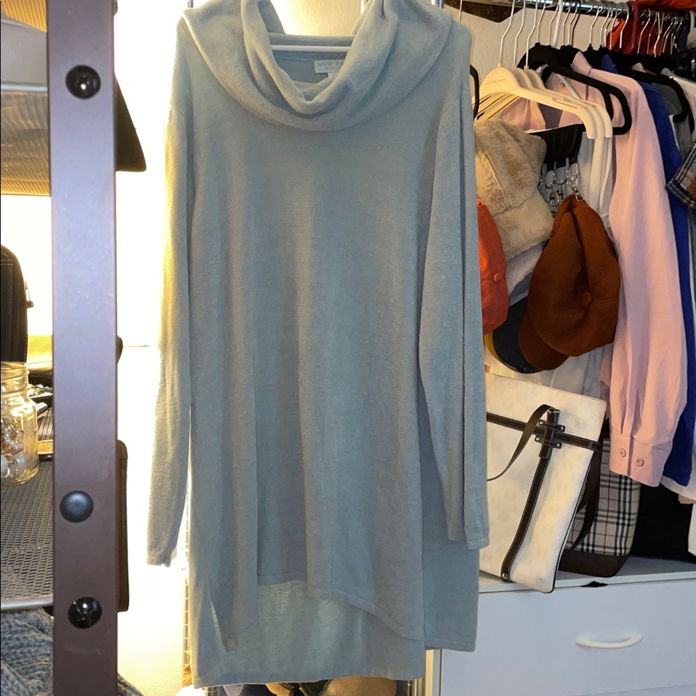 Like New Barefoot Dreams Cozy Chic Ultralight Cowl Neck Sea Green Sweater